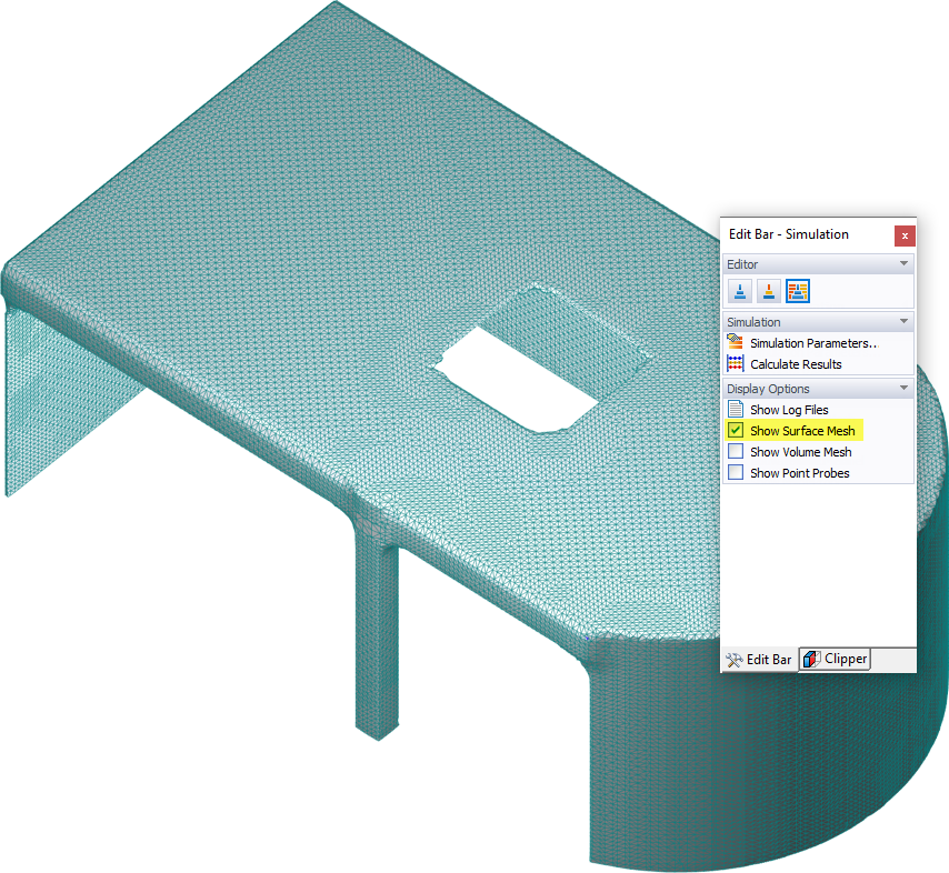 Siatka powierzchniowa modelu
